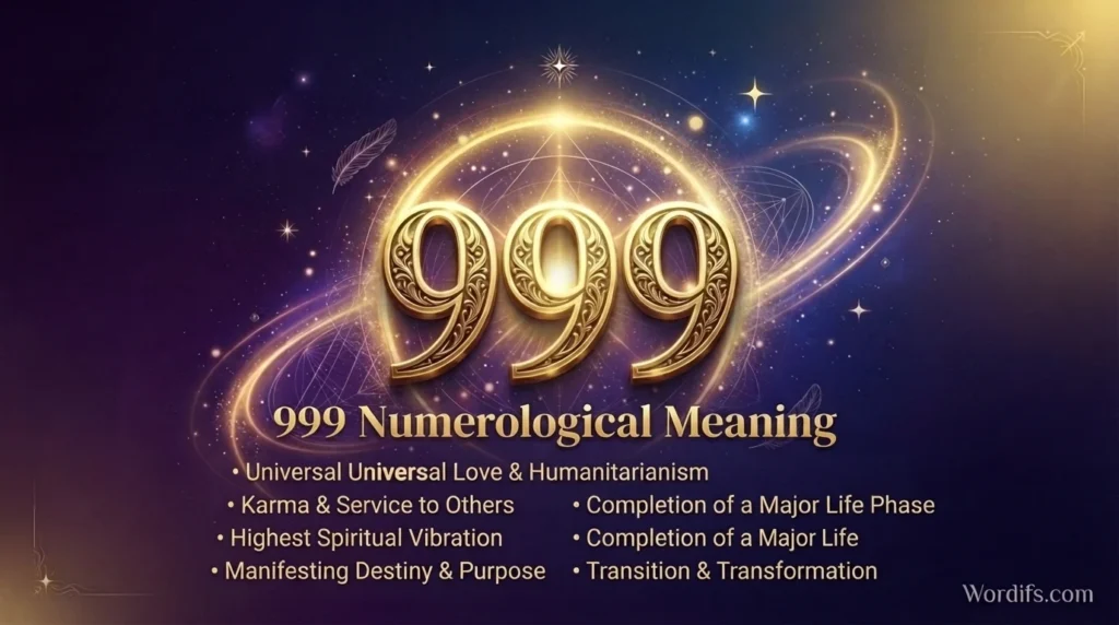 999 Meaning in Numerology
