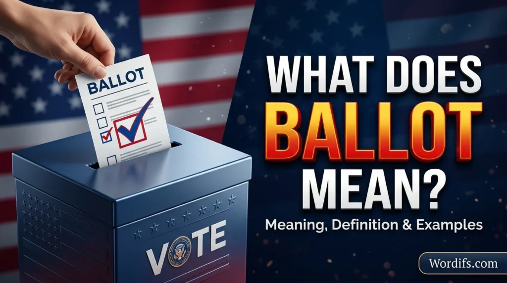 What Does Ballot Mean?