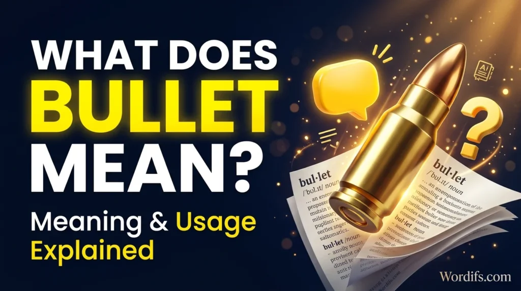 What Does Bullet Mean?