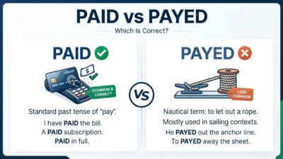 Paid vs Payed