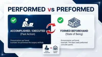 Performed vs Preformed